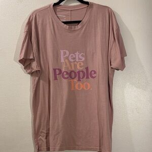 good hYOUman Pink Tee - Pets Are People Too